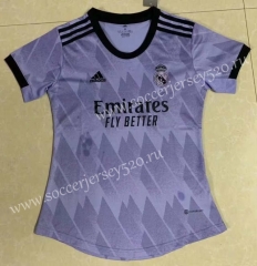2022-2023 Real Madrid Away Purple Thailand Women Soccer Jersey AAA-708