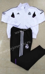 2022-2023 Real Madrid White(Black pants) Thailand Soccer Jacket Uniform-411