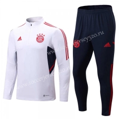 2022-2023 Bayern München White Thailand Soccer Tracksuit-411