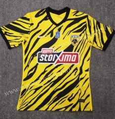 2022-2023 AEK Athens Yellow Thailand Soccer Jersey AAA-9171