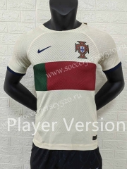 Player Cersion 2022-2023 World Cup Portugal Away Beige Thailand Soccer Jersey AAA-888