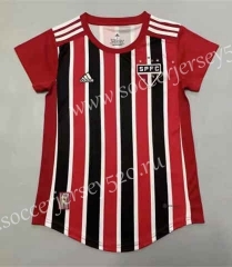 2022-2023 Sao Paulo Futebol Away Red&Black Thailand Women Soccer Jersey AAA-908
