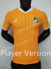 Player Version 2022-2023 Ivory Coast Home Orange Thailand Soccer Jersey AAA-2273