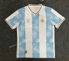 2022-2023 Retro Version Argentina Blue and White Thailand Soccer Jersey AAA-GB