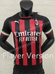 Player Version 2022-2023 AC Milan Home Red&Black Thailand Soccer Jersey AAA-888
