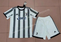 2022-2023 Juventus Home Black&White Soccer Uniform-718