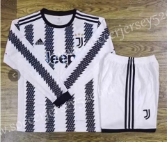 2022-2023 Juventus Home Black&White LS Soccer Uniform-709