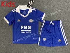 2022-2023 Leicester City Home Blue Kids/Youth Soccer Unifrom-GB
