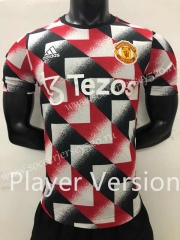 Player Version 2022-2023 Manchester United Red&Black Thailand Soccer Jersey AAA-SJ