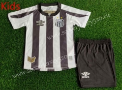 2022-2023 Santos FC Away Black&White Kids/Youth Soccer Uniform-3871