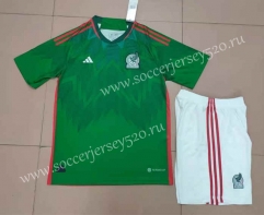 2022-2023 Mexico Home Green Soccer Uniform-718