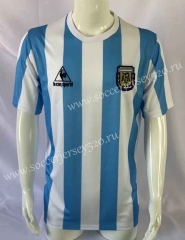 Retro Version 1986 Argentina Home Blue&White Thailand Soccer Jersey AAA-503