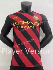 Player Version 2022-2023 Manchester City Away Red&Black Thailand Soccer Jersey AAA-2016