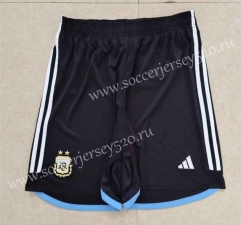 2022-2023 Argentina Home Black Thailand Soccer Shorts-2886