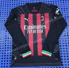 2022-2023 AC Milan Home Red&Black LS Thailand Soccer Jersey AAA