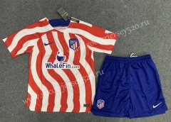 2022-2023 Atletico Madrid Home Red & White Soccer Uniform -5526