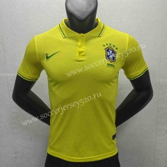 2022-2023 Brazil Yellow Thailand Polo Shirt-888