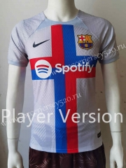 Player Version 2022-2023 Barcelona Away Light Gray Thailand Soccer Jersey AAA-807