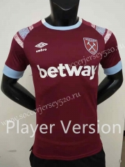 Player Version 2022-2023 West Ham United Home Dark Red Thailand Soccer Jersey AAA