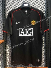 Retro Version 07-08 Manchester United Black Thailand Soccer Jersey AAA-2669