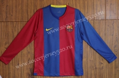 Retro Version 06-07 Barcelona Red&Blue LS Thailand Soccer Jersey AAA-SL