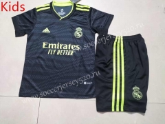 2022-2023 Real Madrid 2nd Away Black Kids/Youth Soccer Uniform-507