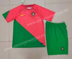 2022-2023 Portugal Home Red&Green Soccer Uniform-718
