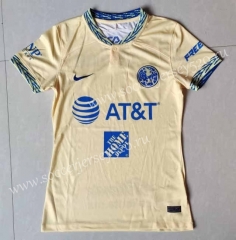2022-2023 Club America Home Yellow Thailand Women Soccer Jersey AAA-912