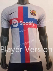Player Version 2022-2023 Barcelona Away Light Gray Thailand Soccer Jersey AAA-518