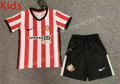 2022-2023 Sunderland AFC Home Red&White Kids/Youth Soccer Uniform-HR