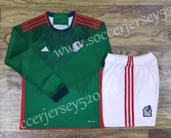 2022-2023 Mexico Home Green LS Soccer Uniform-709