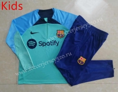 2022-2023 Barcelona Green Kid-Youth Soccer Tracksuit -815