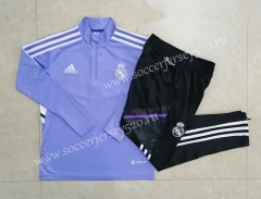 2022-2023 Real Madrid Blue Kids/Youth Soccer Tracksuit-815