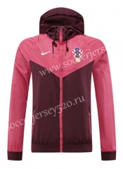 2022-2023 Croatia Pink Trench Coats With Hat-LH