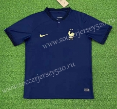 (S-4XL) 2022-2023 France Home Royal Blue Thailand Soccer Jersey AAA-403