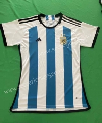2022-2023 Argentina Home Blue and White Women Thailand Soccer Jersey AAA-HR