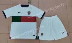 Correct Version 2022-2023 Portugal Away White Soccer Uniform-718