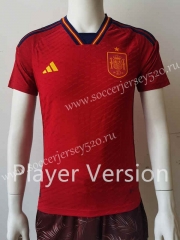 Player Version 2022-2023 World Cup Spain Home Red Thailand Soccer Jersey AAA-807