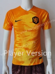 Player Version 2022-2023 Netherlands Home Orange Thailand Soccer Jersey AAA-807