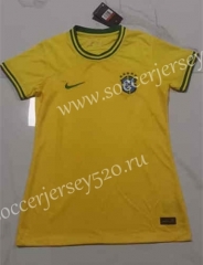 2022-2023 Brazil Home Yellow Thailand Women Soccer Jersey AAA-4553