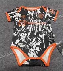 2022-2023 Manchester United  Black&White Baby Soccer Uniform-3066