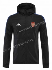 2022-2023 Arsenal Black Trench Coats With Hat-4691