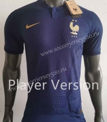 Player Version 2022-2023 France Home Royal Blue Thailand Soccer Jersey AAA-518
