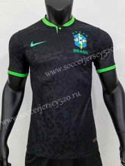 Player Version 2022-2023 Brazil Black Thailand Soccer Jersey AAA-416