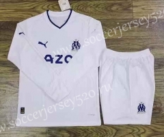 2022-2023 Olympique de Marseille Home White LS Soccer Uniform-709