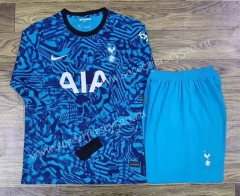 2022-2023 Tottenham Hotspur 2nd Away Blue LS Soccer Uniform-709