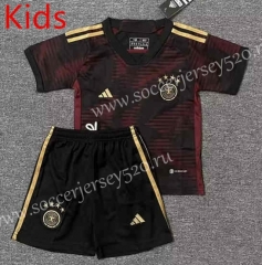 2022-2023 Germany Away Red&Black Kids/Youth Soccer Uniform-0973