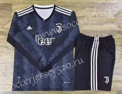 2022-2023 Juventus Away Black LS Soccer Uniform-709