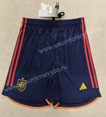 2022-2023 Spain Home Royal Blue Thailand Soccer Shorts-2886