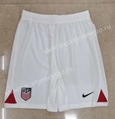2022-2023 USA Home White Thailand Soccer Shorts